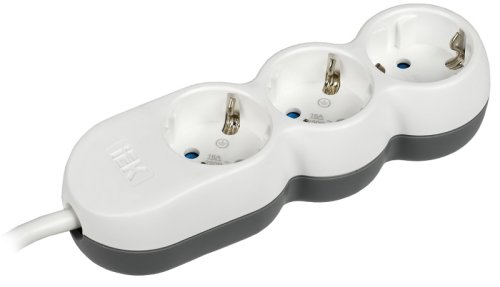 Удлинитель с заземлением IEK UNO 3х5,0м 16А 3500Вт белый картинка 